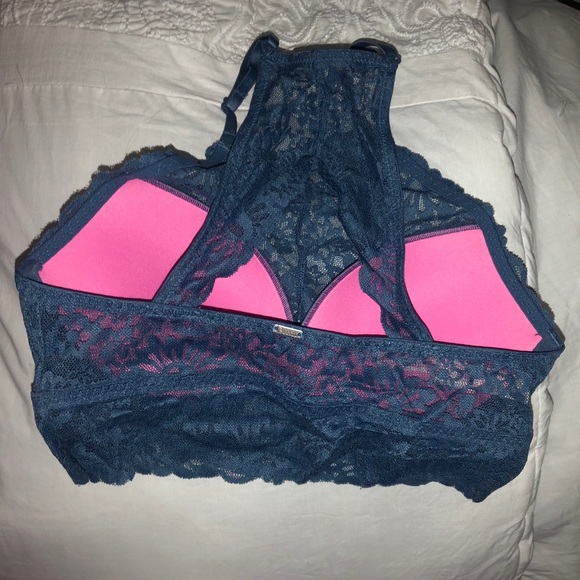Blue VS high neck push-up bralette - Picture 2 of 3
